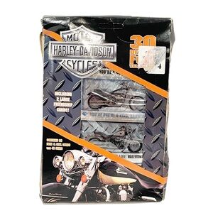 Vintage Harley Davidson Motorcycles Foil Valentines Day Cards &‎ Seals 2002 NEW